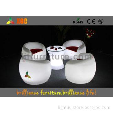 polyethylene SMD 5050 LED pub style table and chairs 100V-2